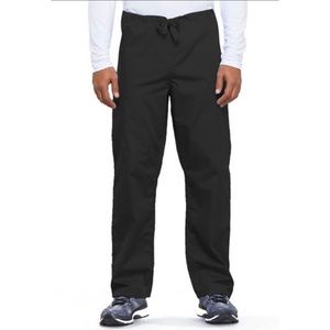 Cherokee WorkWear Black Unisex Fit Classic Drawstring Straight Leg Scrubs Pants